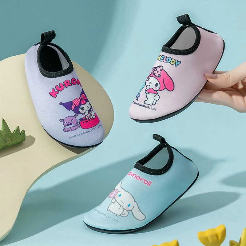 

Милая пляжная обувь Sanrio для родителей и детей, обувь для малышей для мальчиков и девочек, летняя пляжная обувь с верхом из эластичной ткани для женщин