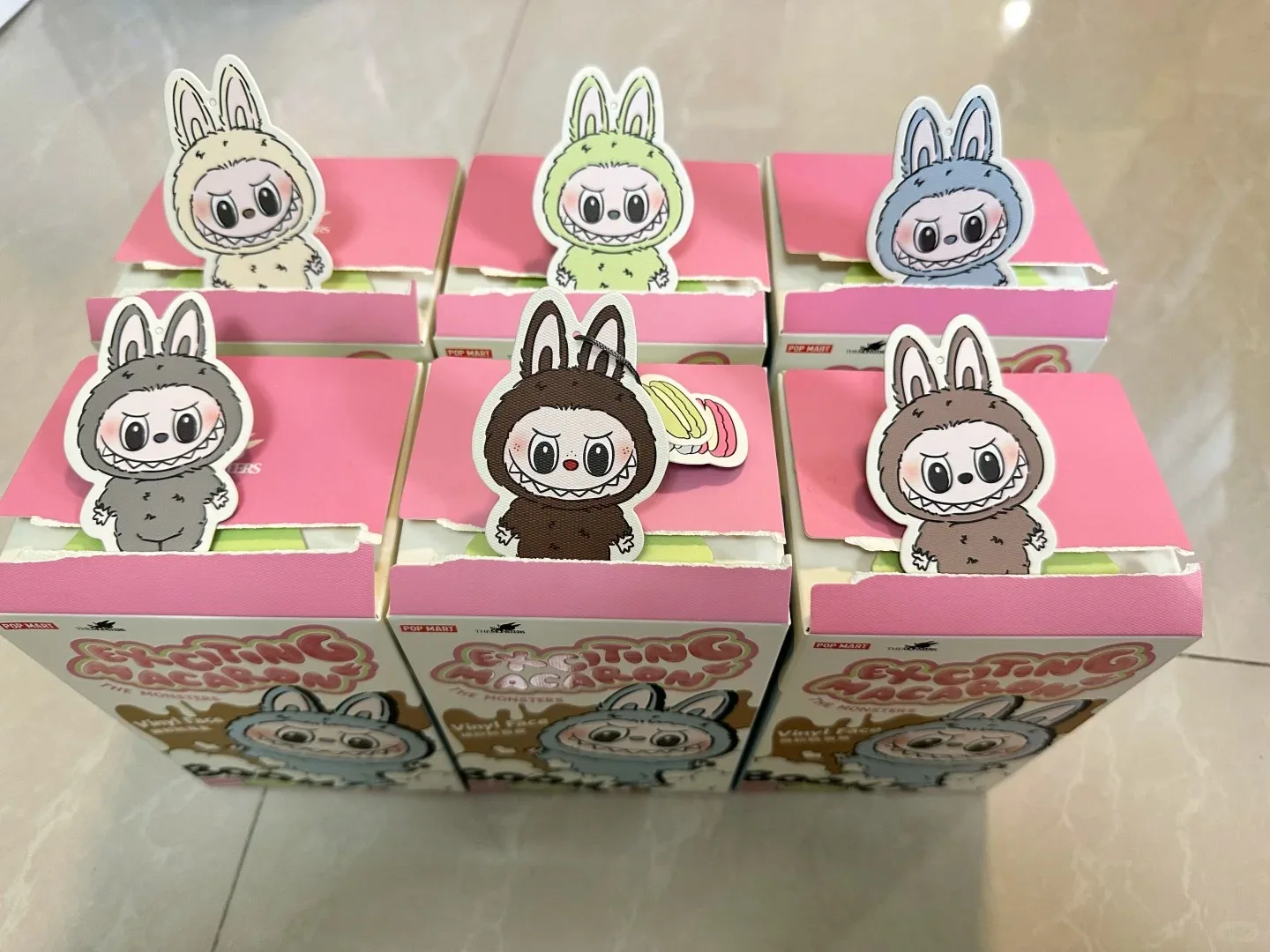 

Popmart Classic Original Hot Product LabubuV1 Macaron Series Cute Blind Box Surprise Collection Christmas Gift