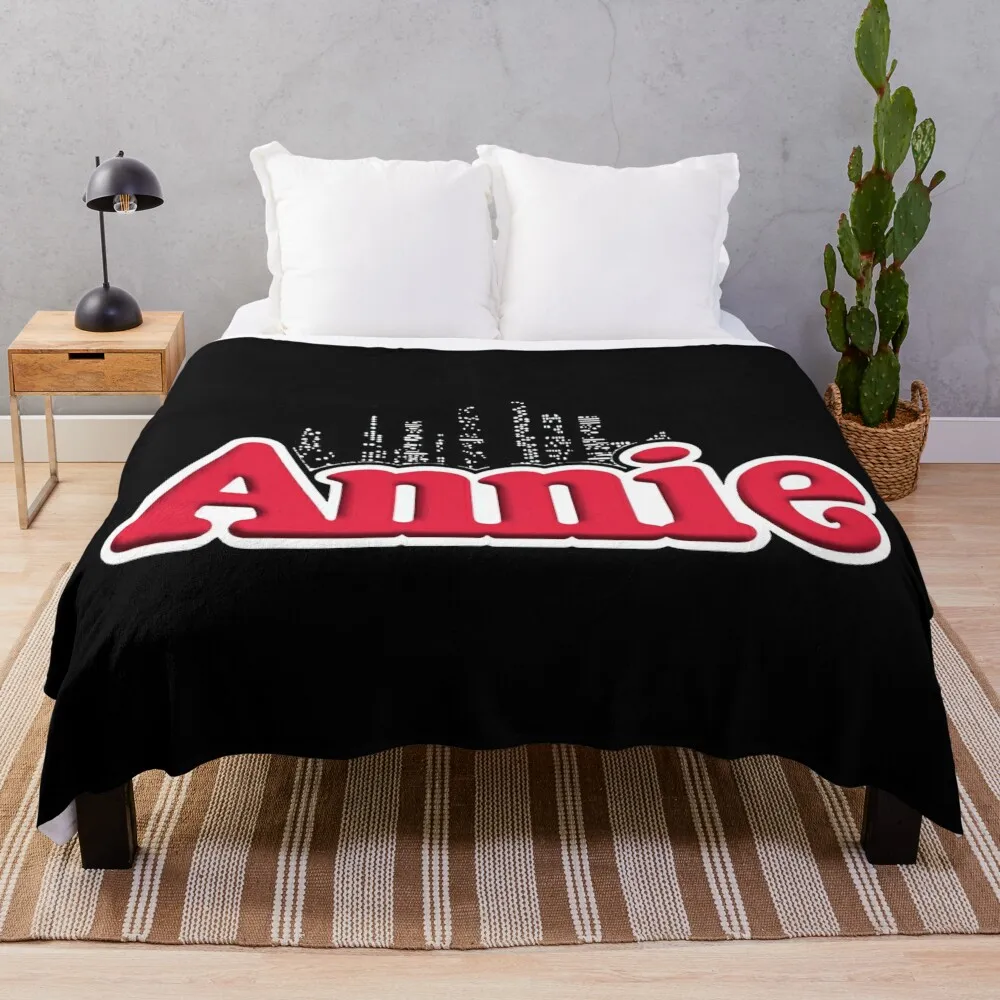 

Annie Musical Logo 59 Simple Vintage Throw Blanket Tourist Plush Soft Big Kid'S Blankets