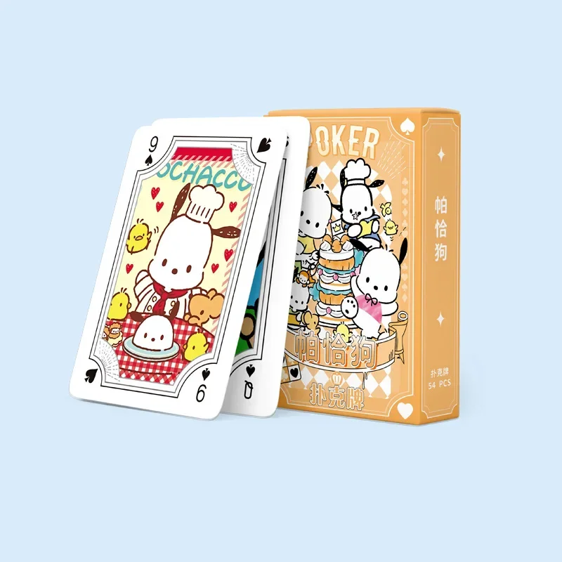 Miniso Sanrio Poker Hello Kittys Accessories Cute Kawaii 54 Cards Leisure Puzzle Entertainment Camping Games Toys for Girls Gift