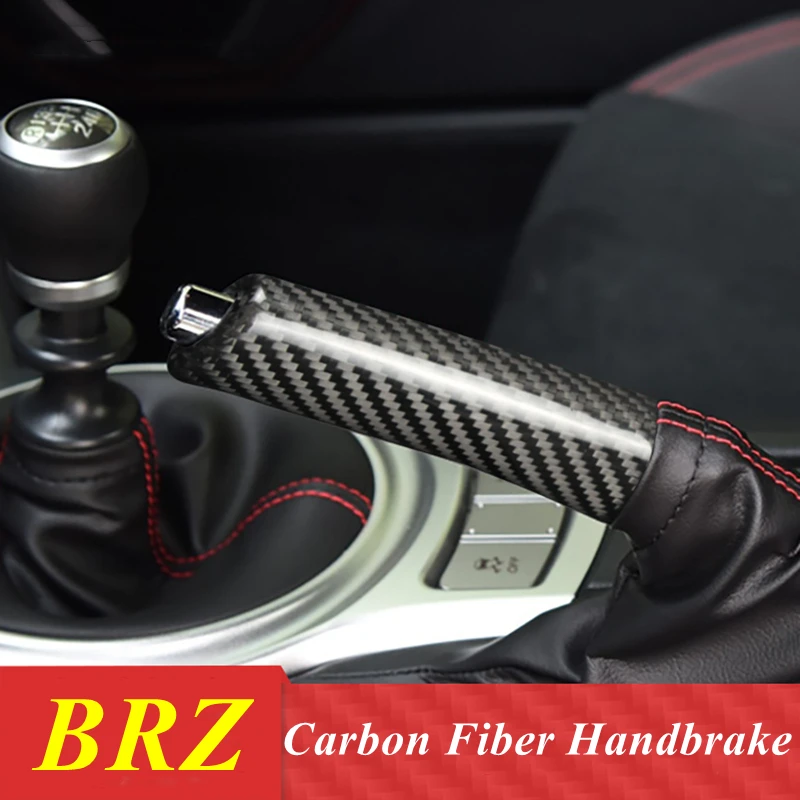 For Subaru BRZ Car Handbrake Grips Cover Genuine Carbon Fiber Interior Accessories