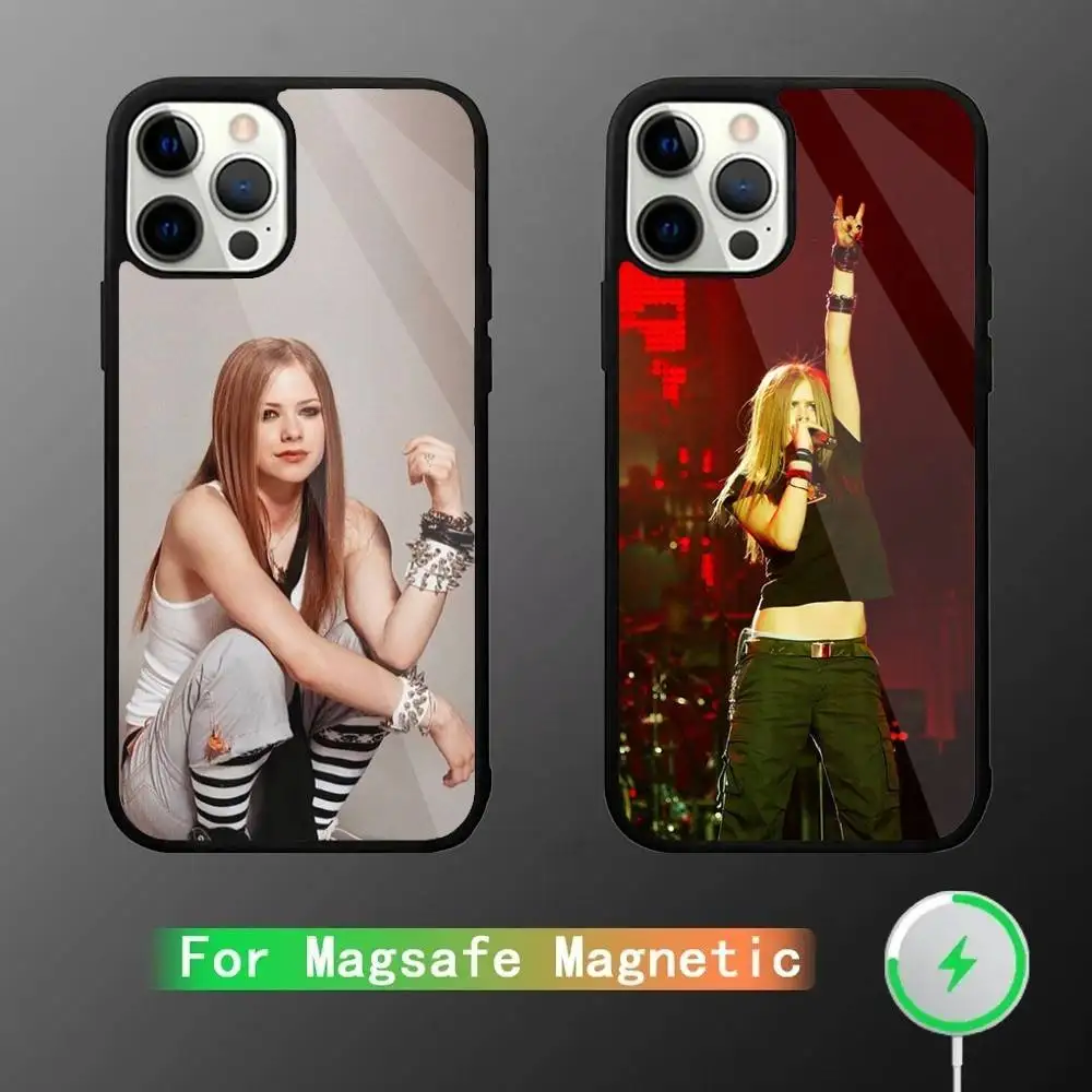 

Singer Avril L-Lavigne Phone Case For iPhone 17,16,15,14,13,12,11,Pro,Max,Plus,Mini,SE4,E Magnetic Magsafe Wireless Charging