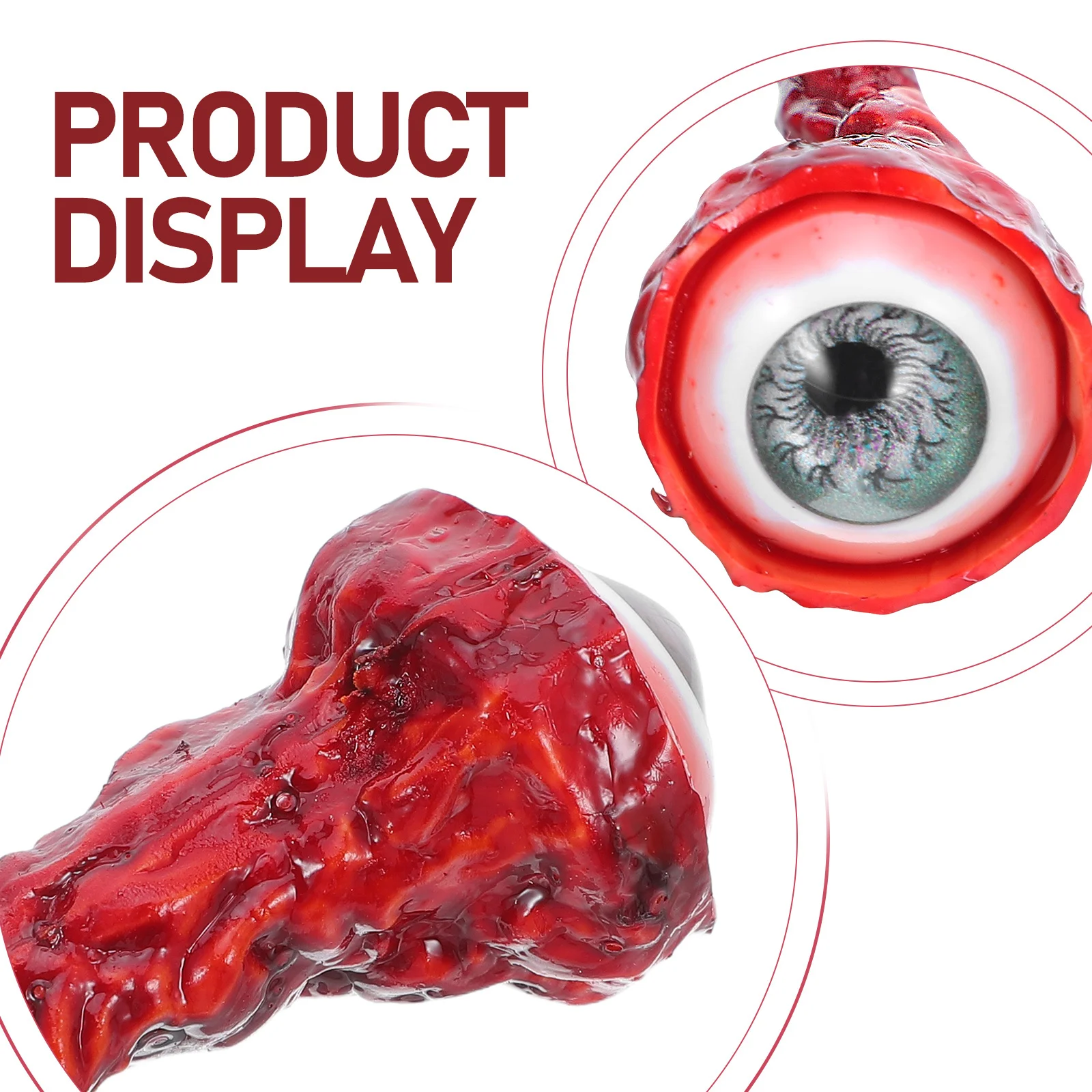 2 pezzi realistici bulbi oculari insanguinati finti, facili da usare, oggetti di scena per feste di Halloween, per cabine fotografiche, divertimento, raccolta, festival, horror decorativo