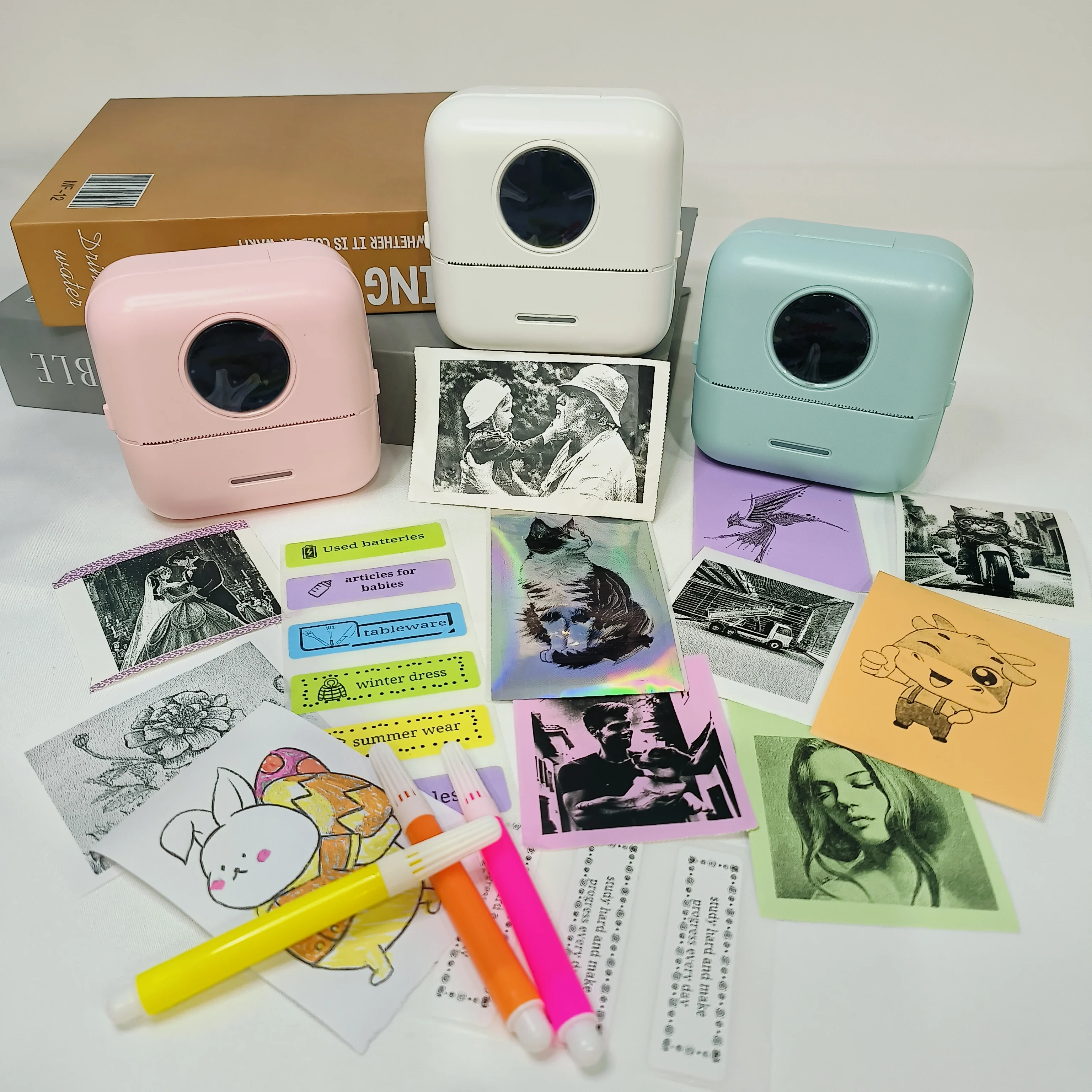 

Mini Pocket Thermal Printer, Wireless Portable Inkless Printer, Compatible with iOS & Android, for Photos, Notes, Memos