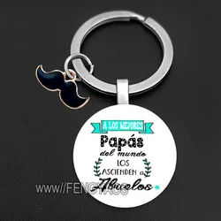 Spanish Keyring for Grandfather You Are The Best Grandpa Keychains In Spanish Text Purse Bag Keychain Gift for Grandfathers