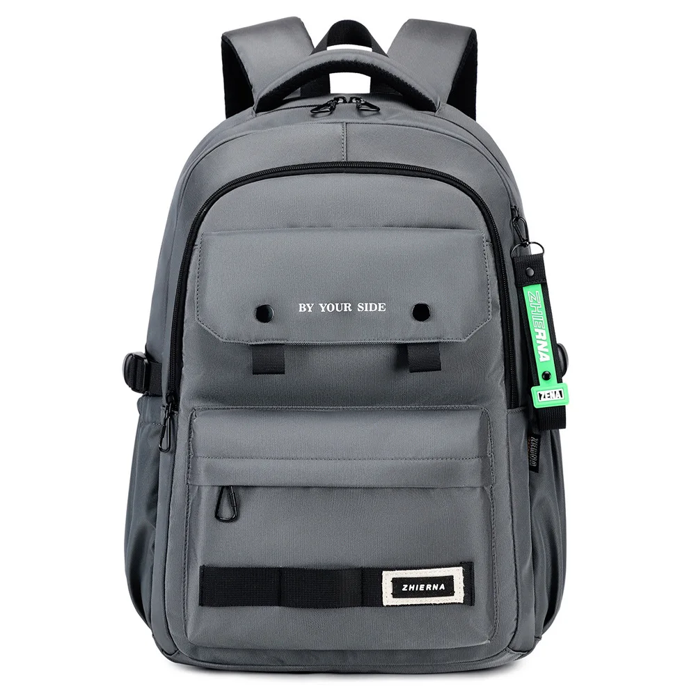 Cross border college student backpack, leisure large capacity backpack, junior and high school student travel bag, printed logo