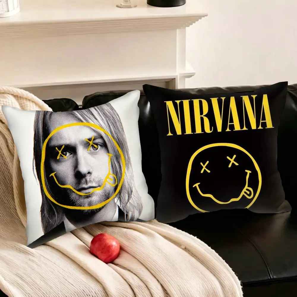 

Rock Band N-Nirvana Kurt C-Cobain Pillowcase living room sofa cushion cover bedroom room bed pillow cover home decoration