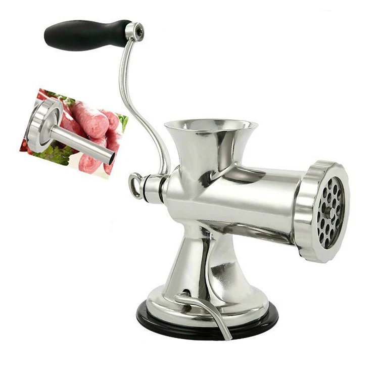 Manual Stainless Steel Alloy Aluminum Enema Mincer Machine Meat Grinder Mincer Manual Meat Grinder