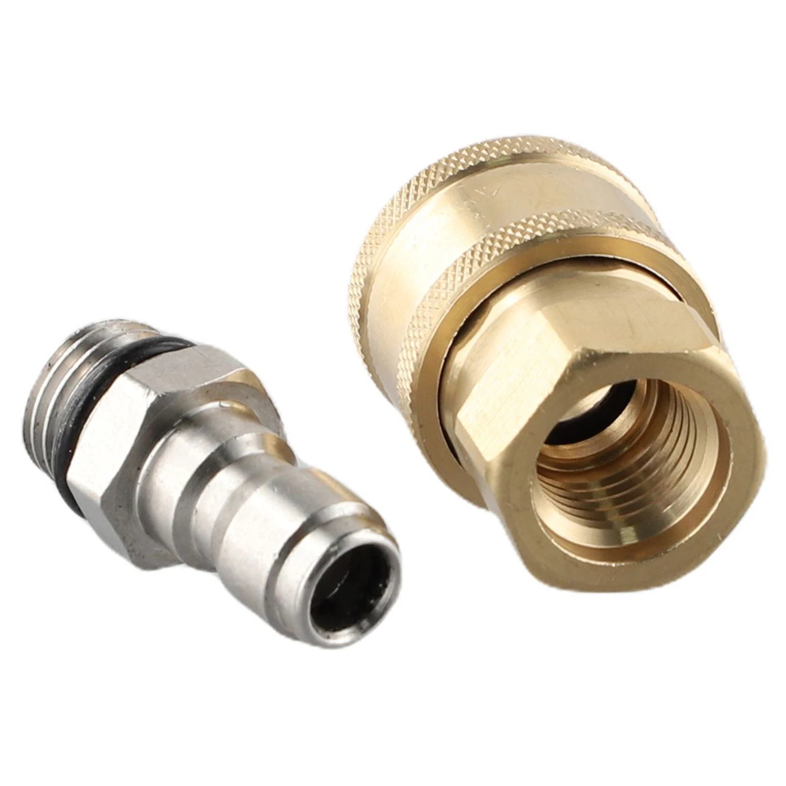 

Spare Connector Parts Garden Washing Adapter Pair Pressure Washer Quick Release 1/4 Male M22/14 Female Plug Brass