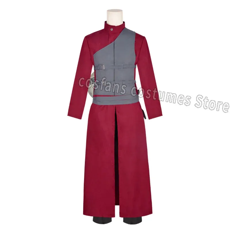 25COSAnime Ninja Gaara Cosplay Costume Adult Long Coat Ninjas Uniform Gourd Bag Full Set Accessory Suit Halloween Party Outfits