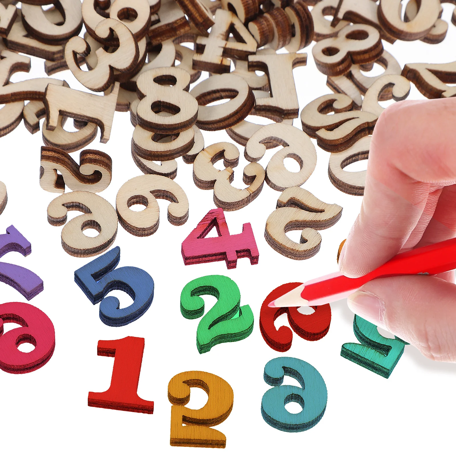 

204 pcs Original Wood Color Letter Blocks Wooden Letters For Crafts Alphabet Learning Small Wooden Letters Diy Wall Decor