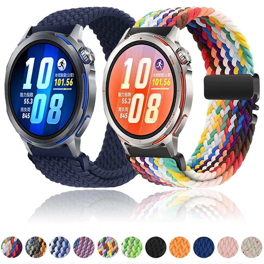 22mm 20mm Fallschirmschnallen-Nylonarmband für Huawei Watch GT Runner 2 Ultimate 2 GT6-5-4 46mm Geflochtenes Band Amazfit Balance 3 Bip Max