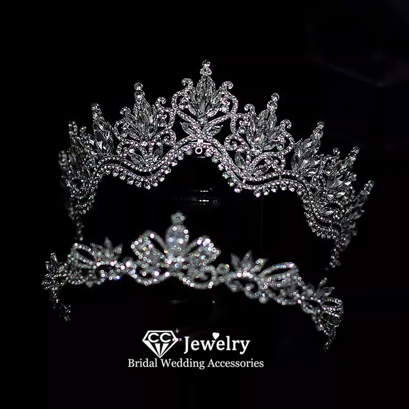 

CC Crowns for Women Wedding Hair Accessories Bridal Headbands Engagement Jewelry Separable Tiaras Three Style Diadems Gift AN508