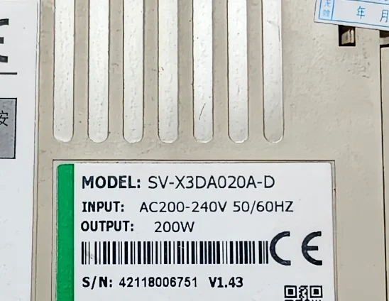 SV-X3DA020A-D   200w servo driver functions normally physical picture