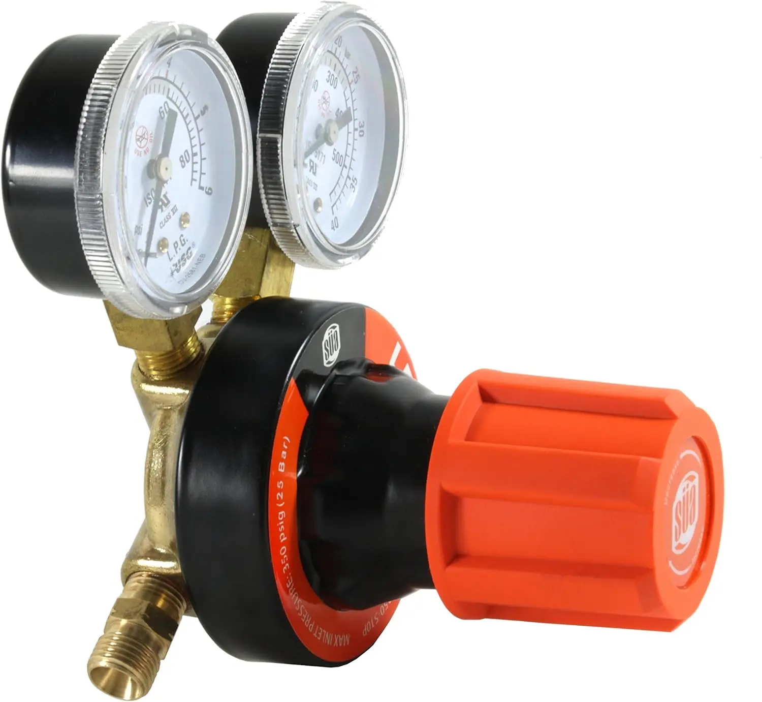 Combinação de reguladores de oxigênio e propano para soldagem e corte de combustível oxi - Série V350