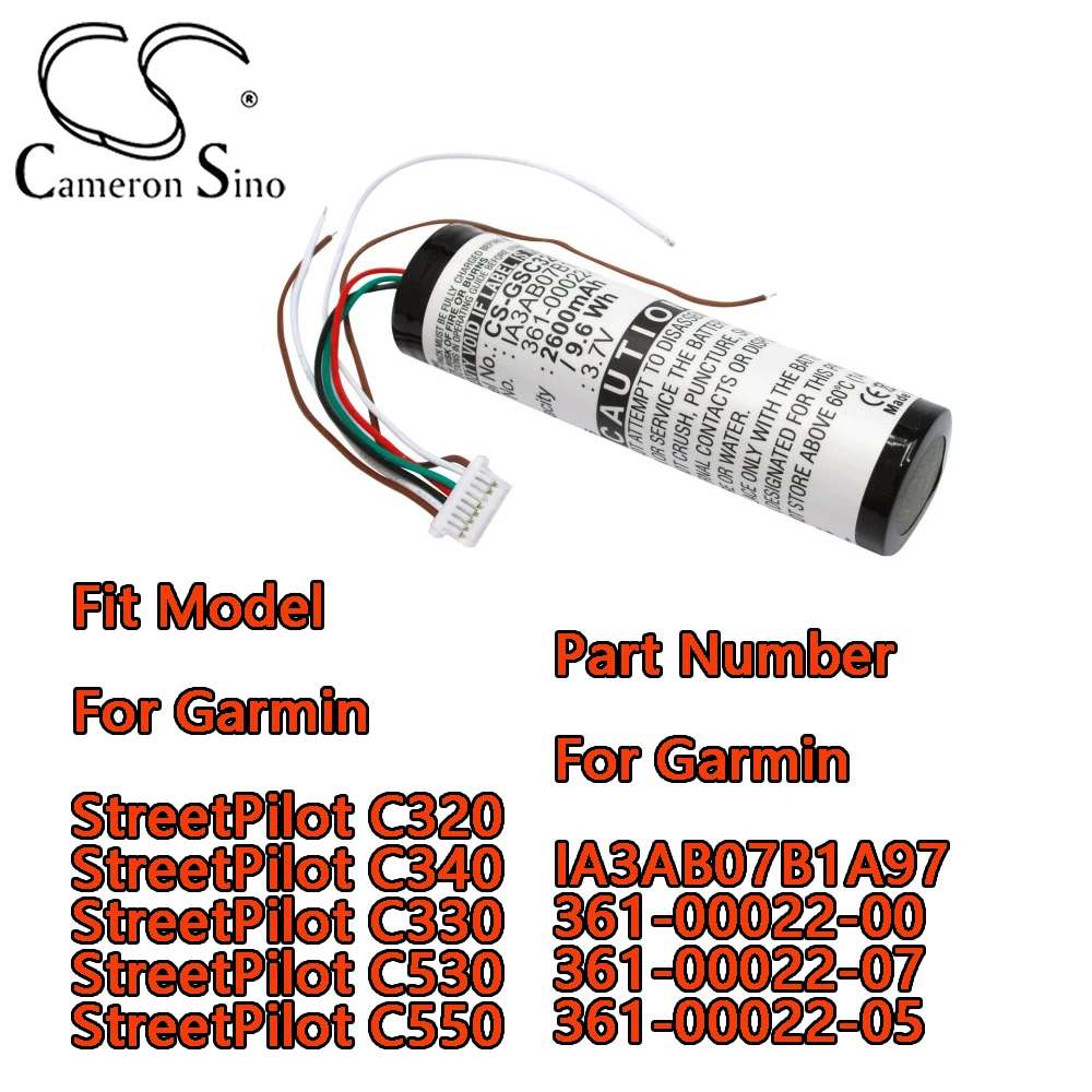 

Cameron Sino 2600 мАч GPS, аккумулятор навигатора для Garmin StreetPilot C320 StreetPilot C340 StreetPilot C330 StreetPilot C530 C550