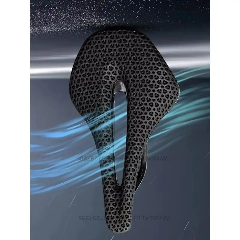 Bicycle Seat Cushion Road Bike Carbon Fiber Seat Cushion Breathable Shock Absorber Seat Cushion Mountain Bike Riding Saddle