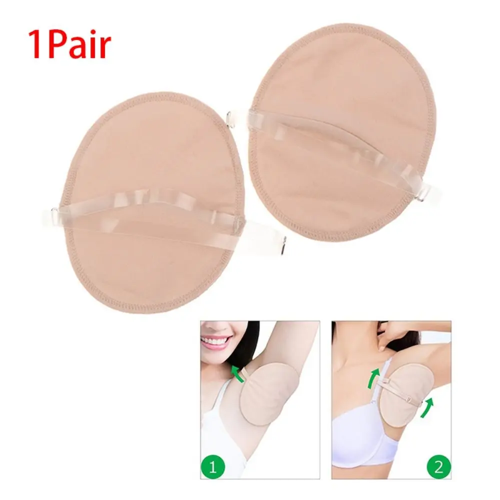 1Pair Washable Deodorant Sweat Shield Pad Shield Dress Clothing Reusable Absorbing Pad Unisex Armpit Sweat Pads