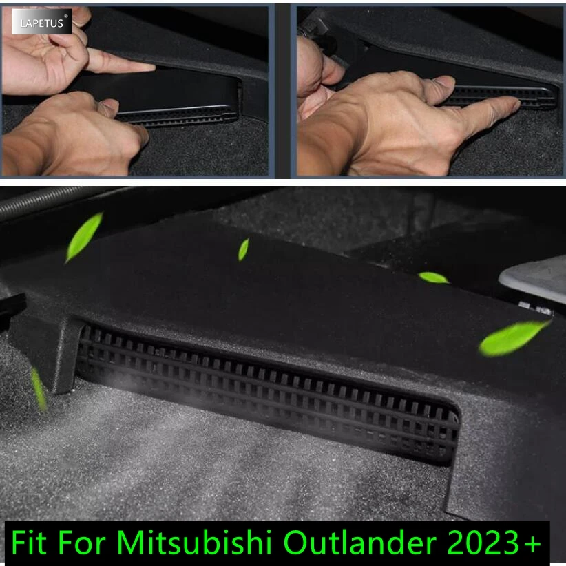 

For Mitsubishi Outlander 2023 2024 Car Under Rear Seat Heat Floor Air Conditioner Duct Vent Outlet Grille Cover Trim Accessories