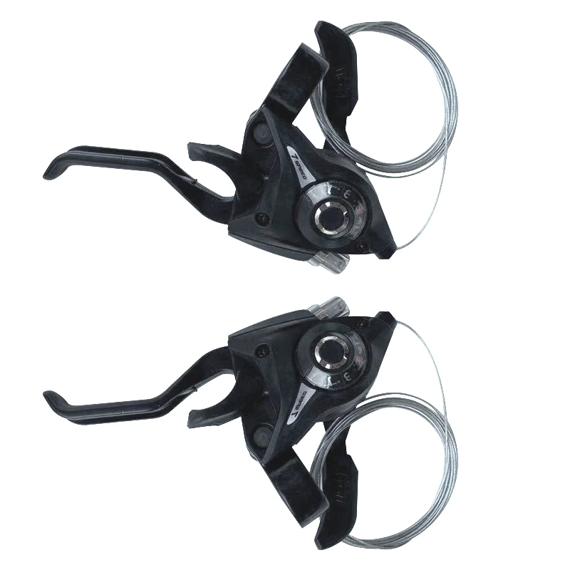 1 Paar ST-EF51 Schalthebel/Bremshebel 3 x 7/8 Geschwindigkeit oder Set schwarze V-Bremse für Shimano Mountainbike Schalthebel Fahrradlenker – Detail 5