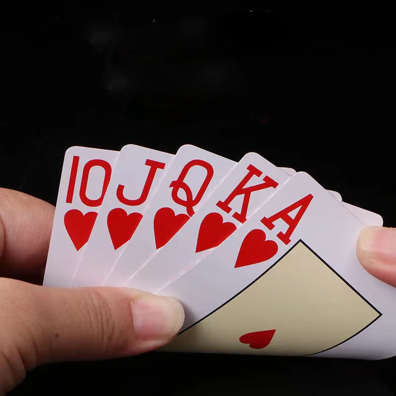 بطاقة بوكر بلاستيكية مقاومة للماء من تكساس، بطاقة بوكر PVC قابلة للغسل وغير لامعة للترفيه