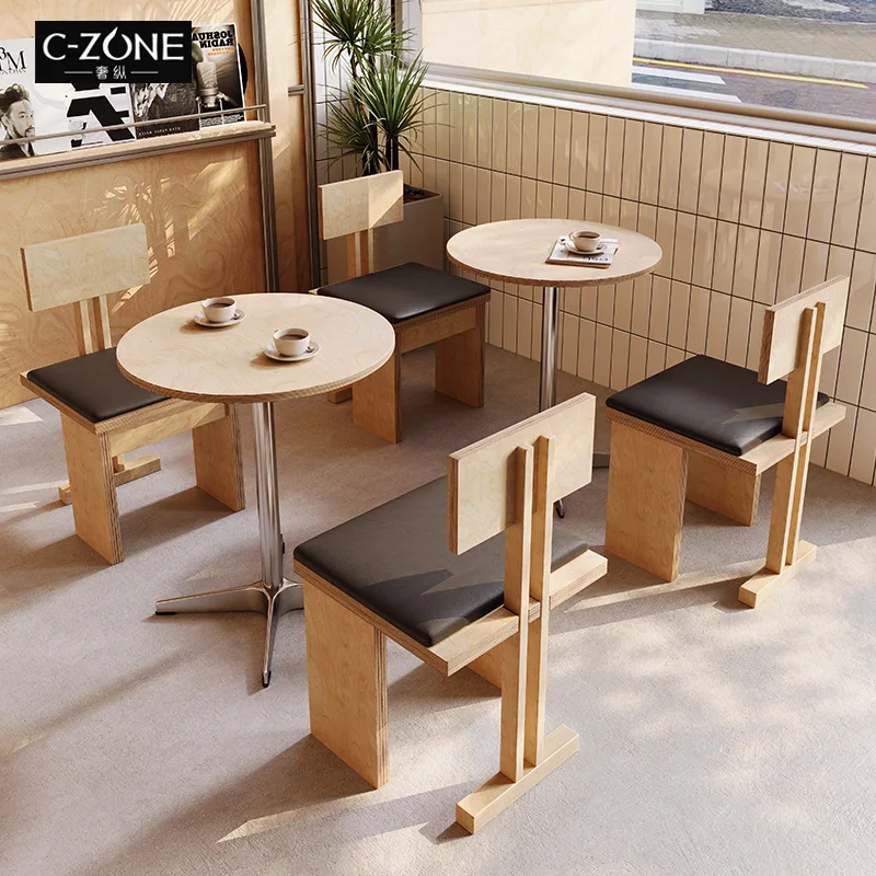 

Commercial furniture Cafe table and chair combination cake dessert bakery ocean plate table and chair commercial booth sofa