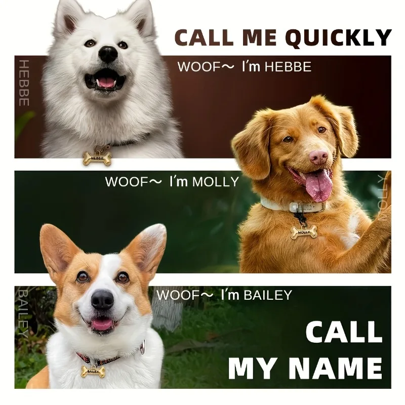 Etiqueta identificativa antipérdida con nombre 3D para perros y gatos - imagen 4