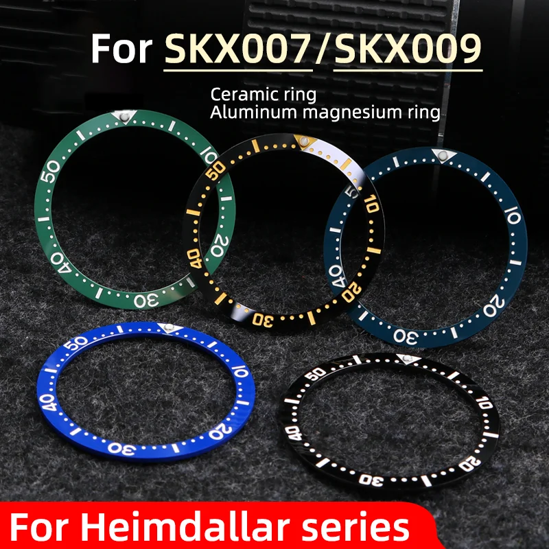 

Watch Ring For SEIKO SKX007 SKX009 Ceramic Scale Ring Heimdallar Series Aluminum Magnesium Ring SKX009 Mod SKx007 Chapter Ring