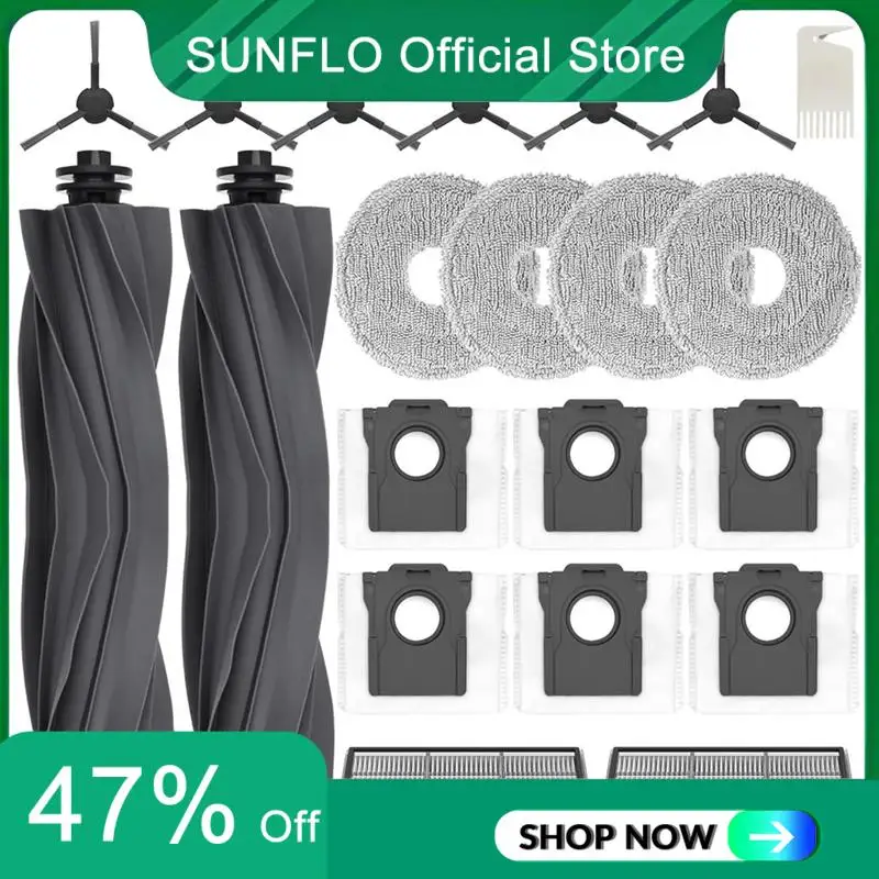 

SUNFLO For Dreame L10s Pro Ultra Main Side Brush Hepa Filter Mop Cloth Dust Bags Robot Vacuum Cleaner Replacement Parts