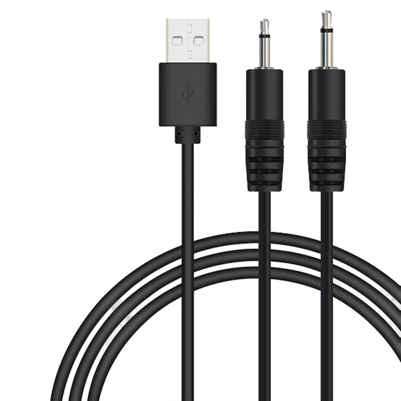 USB to AUDIO DC 2.5mm For Rechargeable Wand Massager(Black 24AWG) 7.62mm Smart Watch Magnetic Charger Cord