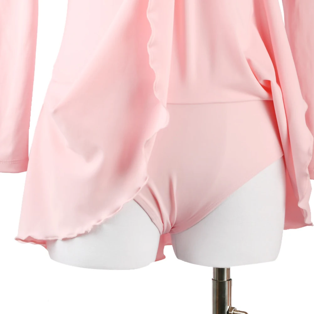 Latin Dance Top Wit Kinderen Lange Mouw Gele Jurk Zwart Violet Lichtblauw Meisjes Samba Patroon Schaatspak