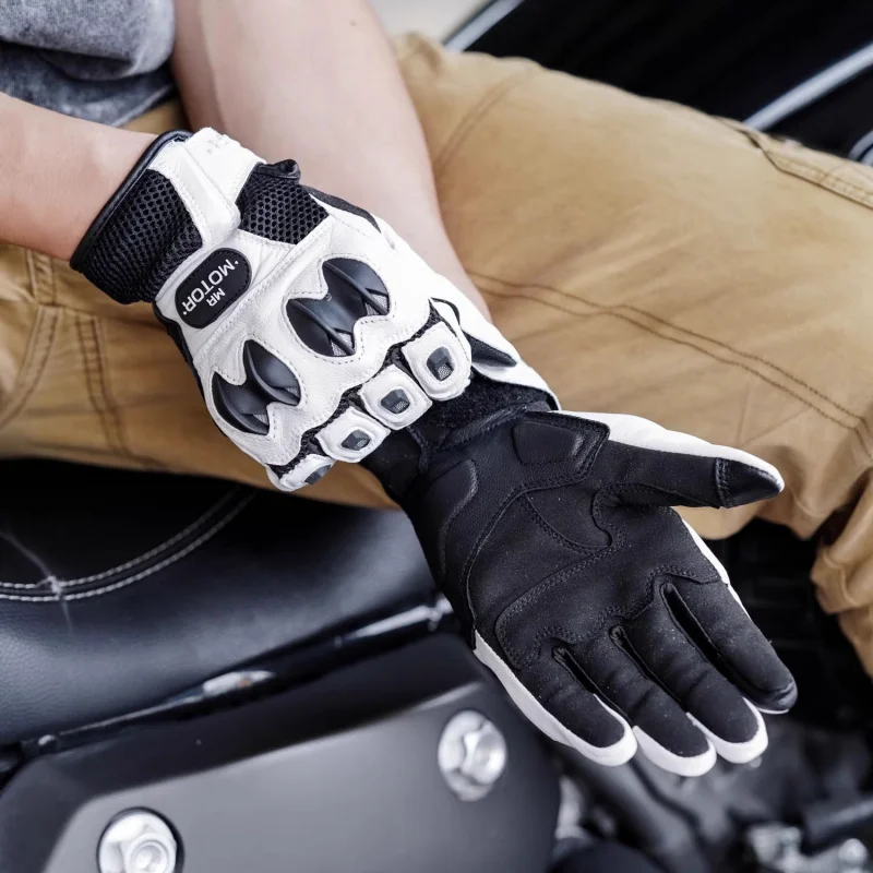 

Уличные мотоциклетные перчатки из углеродного волокна для гонок по бездорожью, защита рук от падения, кожаные Luvas для экстремальной езды на велосипеде