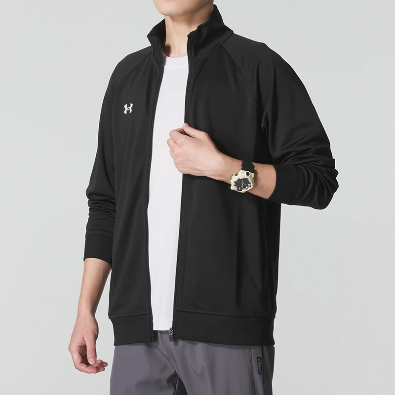 

Спортивная куртка Under Armour, быстросохнущая трикотажная куртка с воротником-стойкой, ветрозащитная куртка для бега, повседневных тренировок, 25600404-001