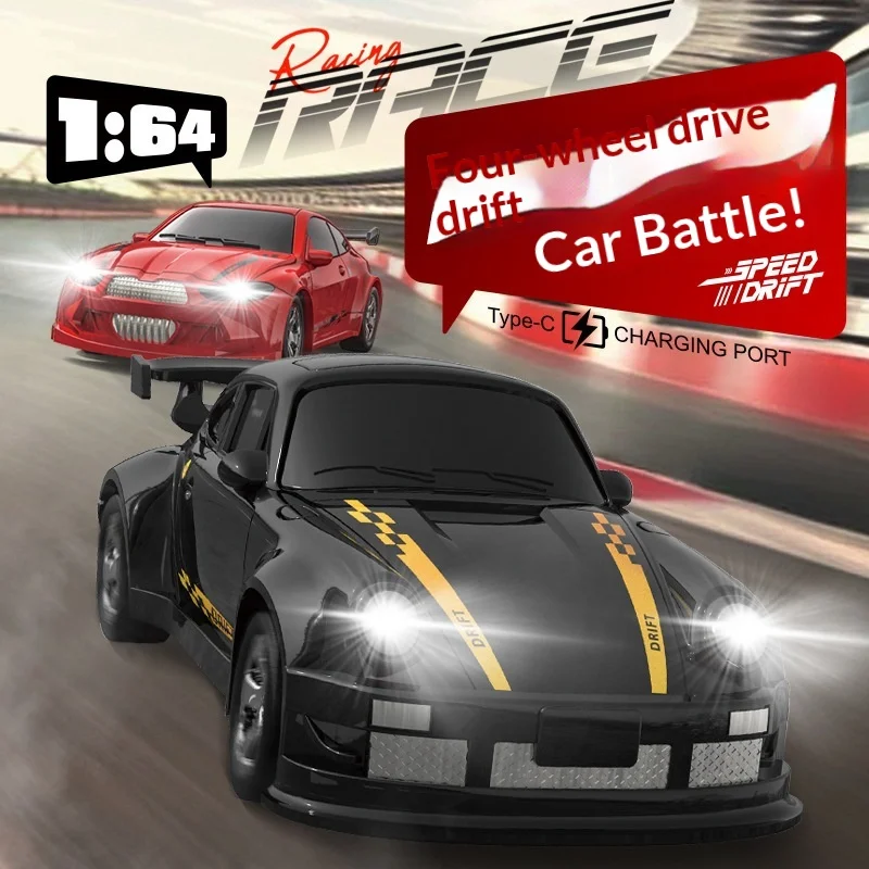 Kf20 1:64 carro de brinquedo infantil em escala completa 2.4g carro rc à deriva tração nas quatro rodas veículo de controle remoto educacional divertido brinquedo