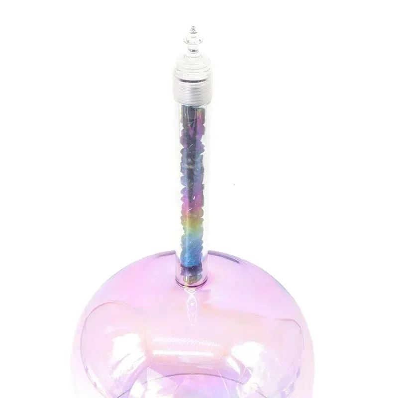 Rosa transparente Handheld Quarz Kristall Klangschale Yoga Meditation Klangtherapie Schlaginstrument Musikschale