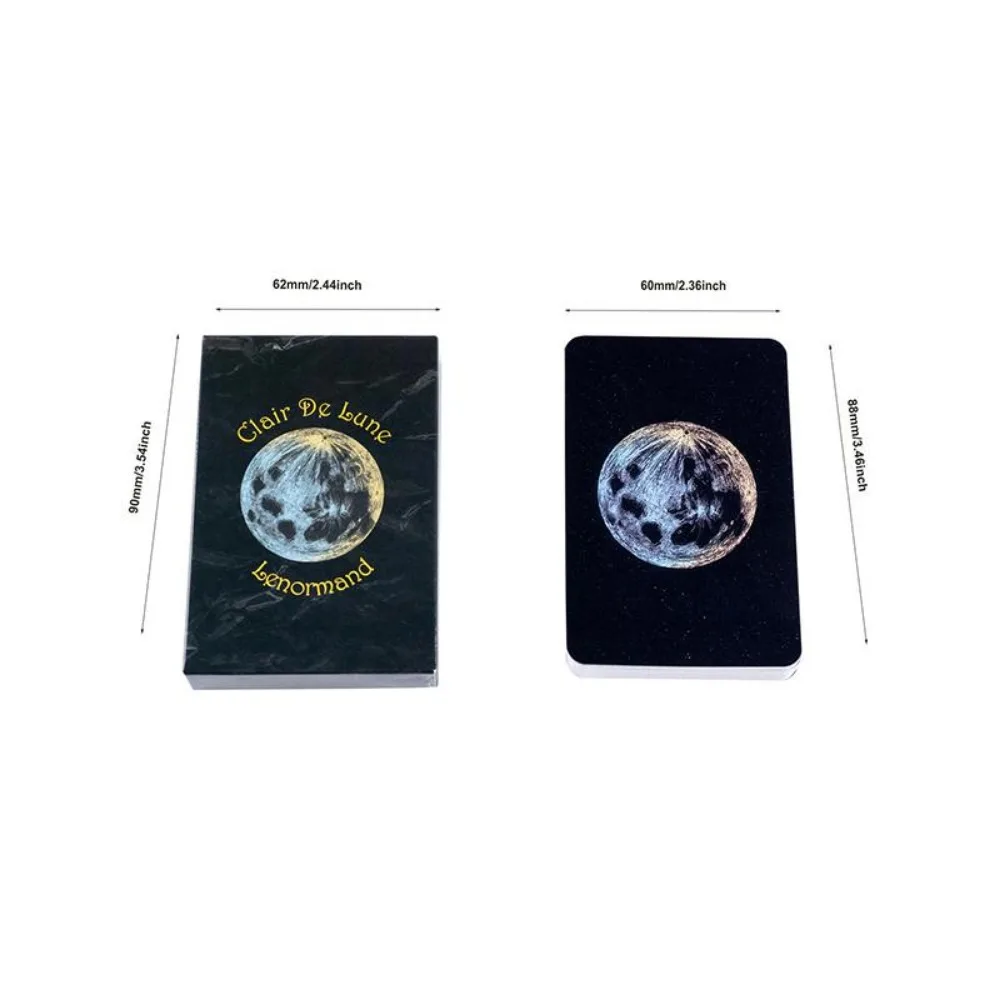 Clair De Lune Lenormand 38 pezzi carte 9*6cm