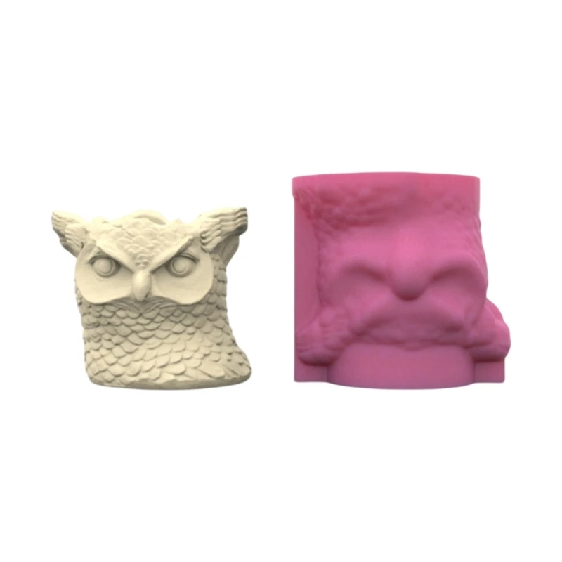 Easy Demoulding Molds Silicone Owl Planter Mould for Concrete and Resin Craft