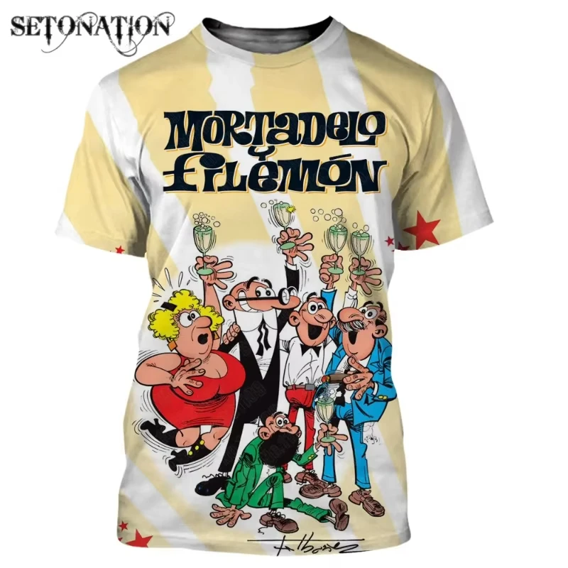 

Новые летние женские модные футболки Mortadelo Filemon с 3d принтом, одежда для беременных, футболка для отдыха, уличная одежда