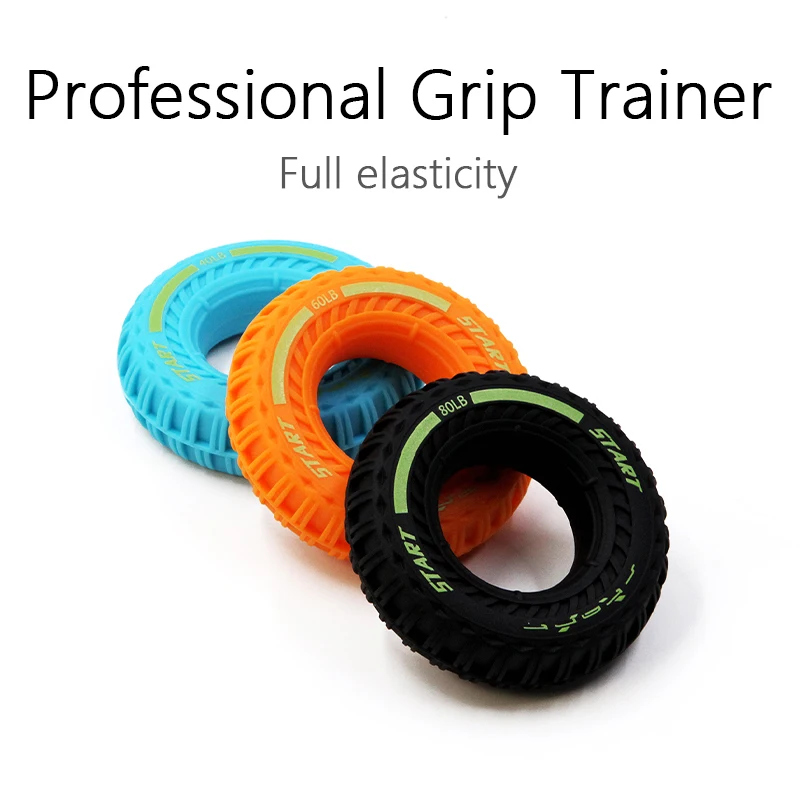 All Silicone Grip Professional Hand Strength Trainer Tire-shaped Lightweight and Non-slip Exercise Equipment