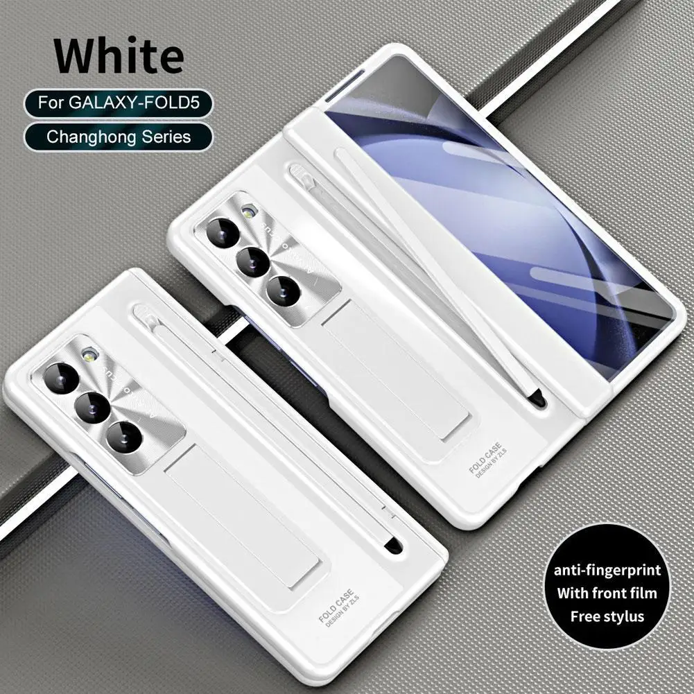 

Ultra-thin Frame Protective Case with stylus Pen for Samsung Galaxy Z Fold 7 Full Body Protect Cover With Stand Holder