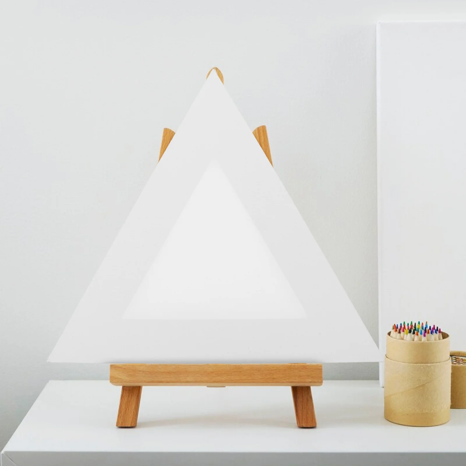 

Triangle Canvas Board Set of 3 Stretched Painting Panels for Beginners Oil Painting DIY Decoration Classroom Art Project Use