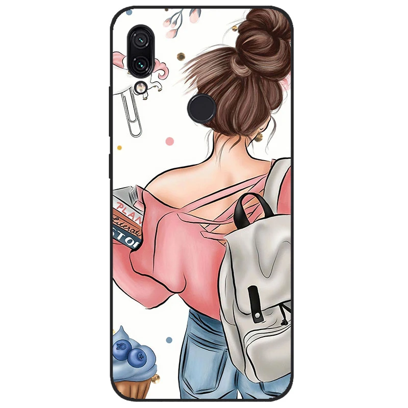 をxiaomi redmi注7ケースシリコン塗装xiaomi redmi注7用ソフトtpuケース6.3インチfundas coque redmi注7プロケース