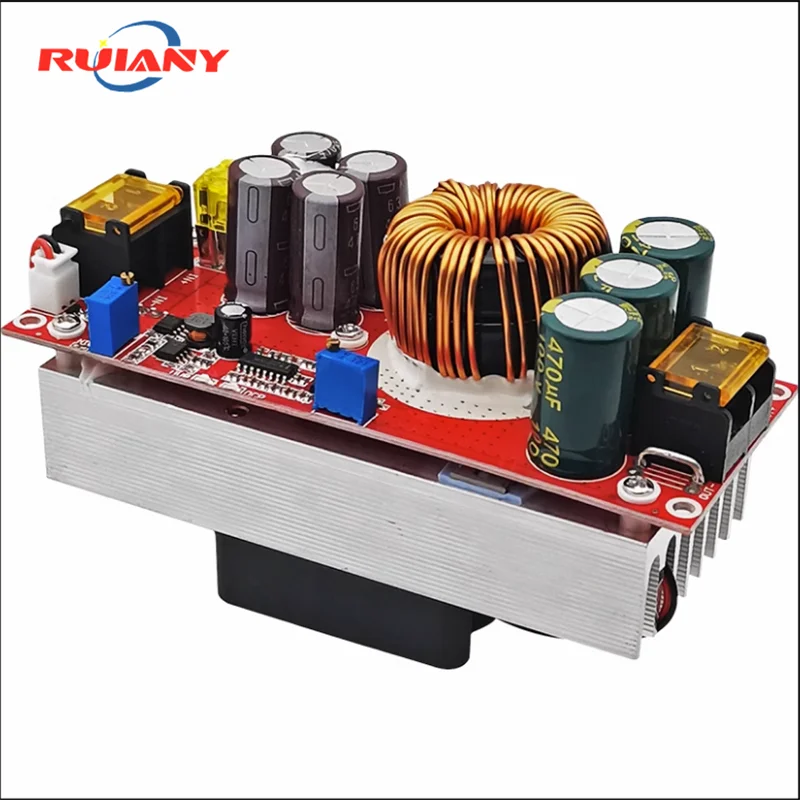 1500W High power constant voltage constant current booster power module 30A with temperature control fan DC-DC car charging boar