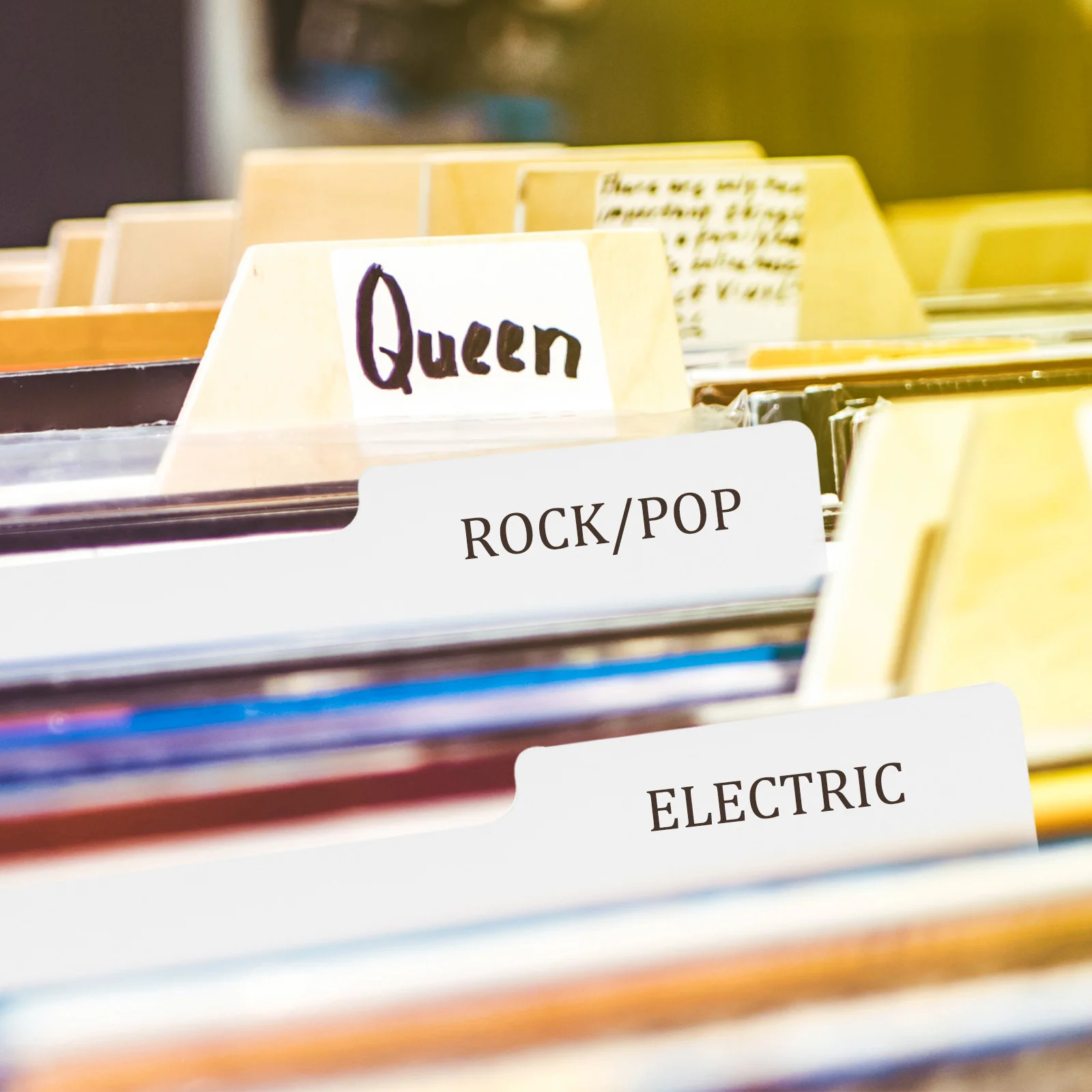 

Vinyl Record Divider Durable Plastic Index Card Practical Record Classification Label for Efficient Vinyl Storage
