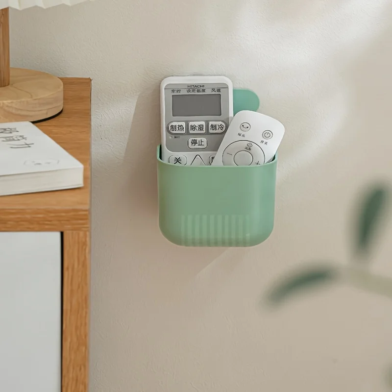 1pc Plastic Storage Box with Magnetic Sheet Sorting Grid Winder Power Cord Desktop Organizer