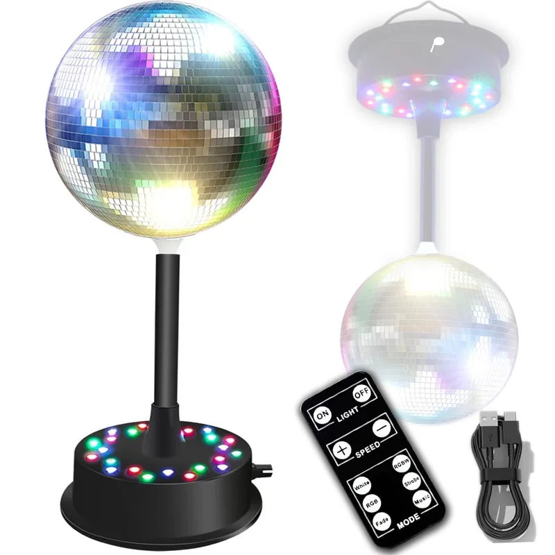 

Upgraded remote control glass ball, disco rotating ambient light
