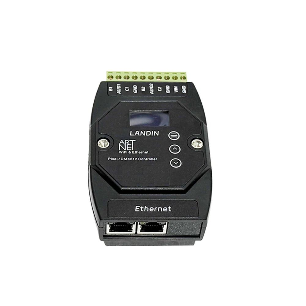 2 Ports LED Pixel Controller Compatible with Resolume XLights Artnet SACN for Lighting and Effects Control