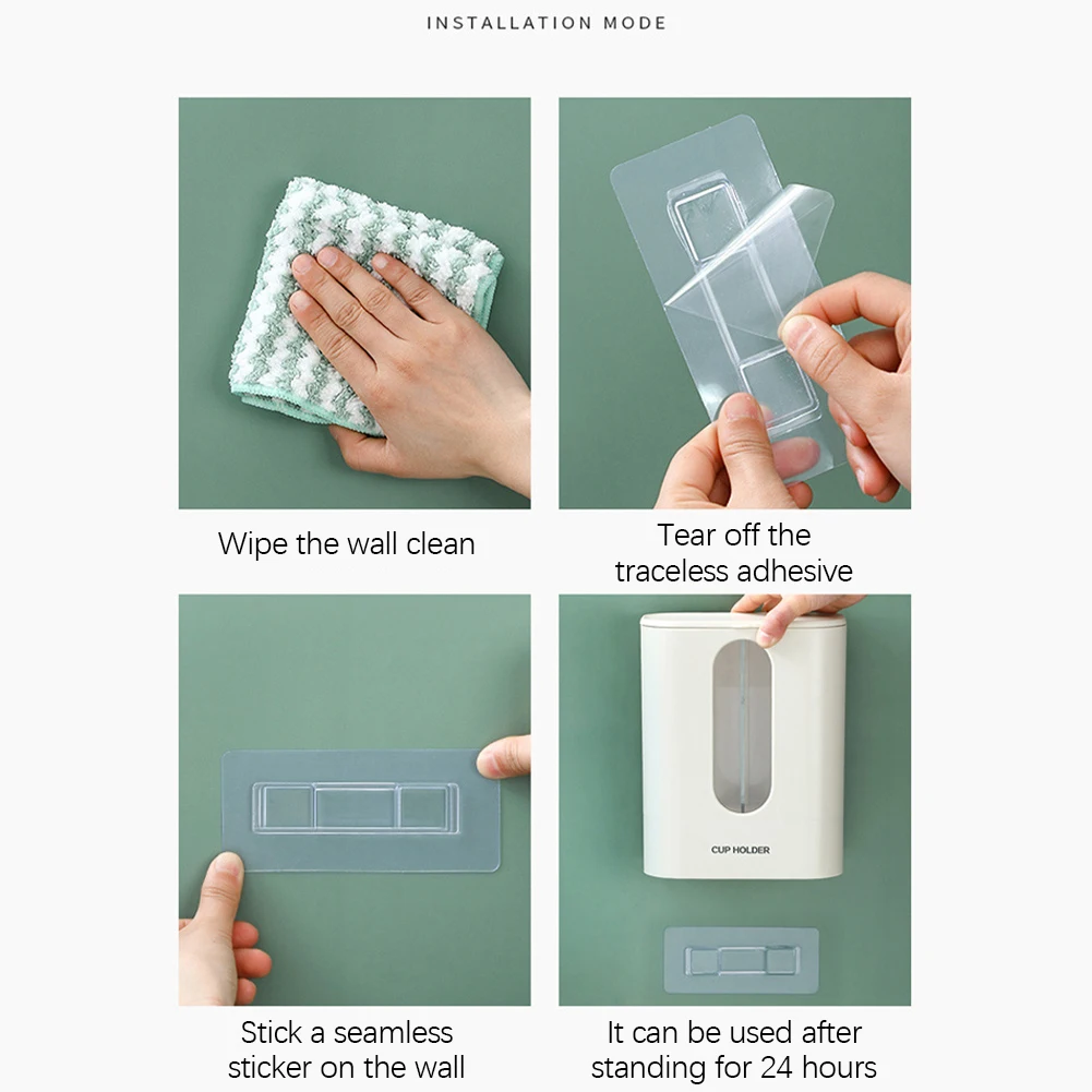 Papieren bekerdispenser ABS Accessoires Eenvoudige installatie Efficiënte dosering Huishoudelijke keuken Organisatierekken