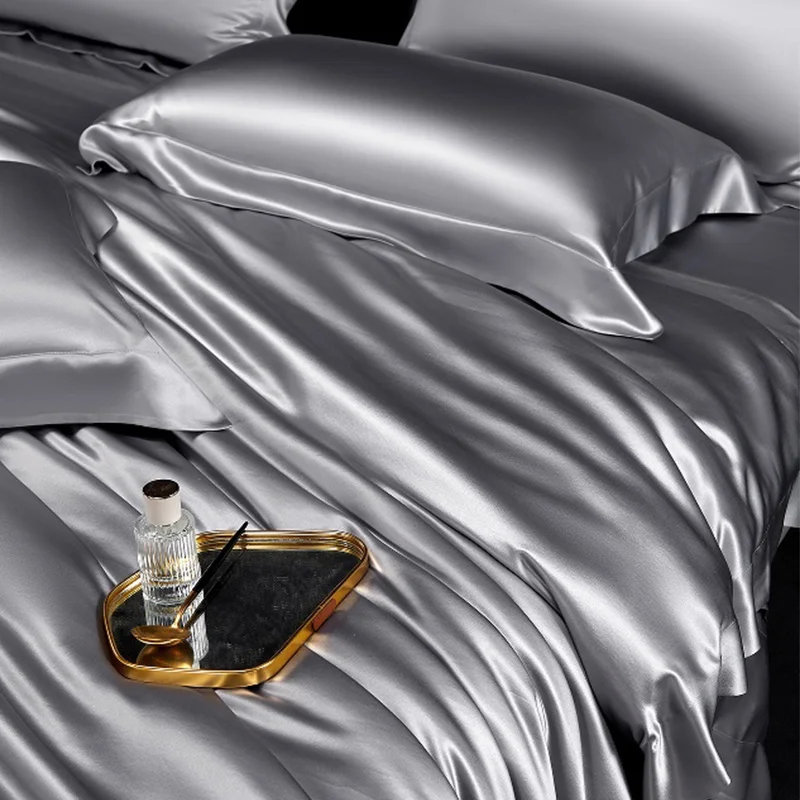 2026 New Luxury Ultra Heavyweight Mulberry Silk Fitted Sheet Extra-Deep 45cm Pocket 180×230cm Grade 6A Double Cocoon