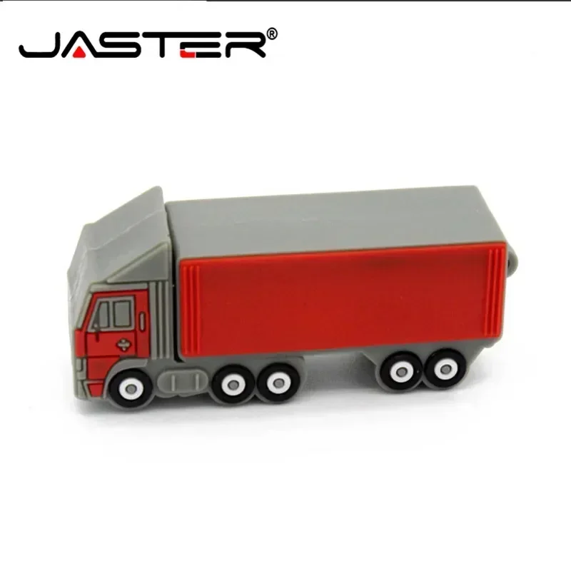 JASTER Cartoon Toy Fire Truck USB Flash Drive Car Toy Usb Flash Drive 8GB 16GB 32GB 64GB 128GB Mini Cartoon Flash Memory Stick